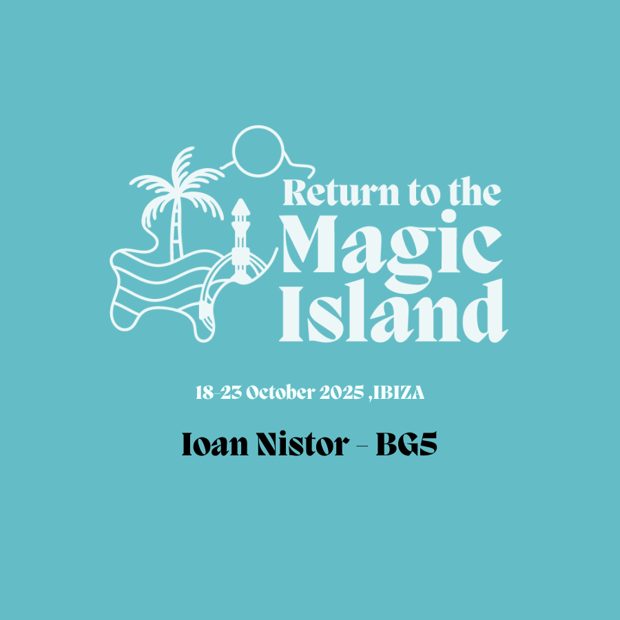 Cover image of a digital product that includes the recorded session "BG5" by Ioan Nistor at the Return to the Magic Island Retreat in Ibiza 2025.